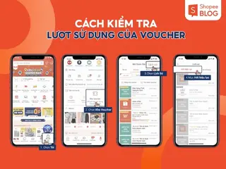 Các tab trong Kho Voucher Shopee: Khả dụng, Lịch sử, Hết hiệu lực
