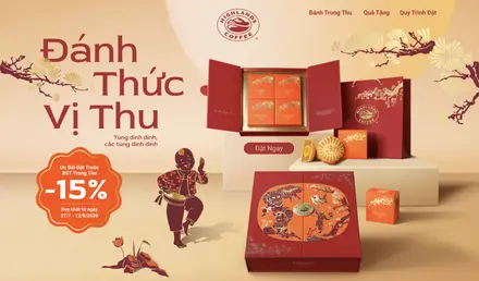 Highlands Coffee Đặt Trước Trung Thu – Ưu Đãi Đến 15%