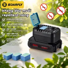 SOARFLY Máy đuổi muỗi không dây Pin 20V PTC sưởi nhanh Phạm vi 20m² Không khói dùng cắm trại câu cá tại nhà