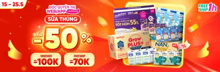 Sữa & TPBS Giảm 8–25% Độc Quyền WebApp Con Cưng