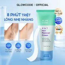 Kem tẩy lông 4in1 Glowcode tẩy lông tay chân vùng kín nách tẩy lông an toàn dịu nhẹ không đau rát triệt lông 70g