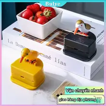 (Vận chuyển địa phương) Hộp đựng tăm nút nhấn Thiết kế chim dễ thương Hộp phân phối tự động Quà tặng ăn uống nhà bếp