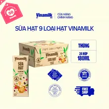 Thùng 24 Hộp Sữa Hạt 9 Loại Hạt Vinamilk Ít Đường 180ml