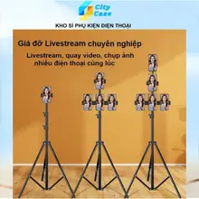Giá Đỡ CITYCASE Kẹp Nhiều Điện Thoại Livestream, Quay Phim, Chụp Ảnh Chuyên Nghiệp Cùng Lúc, Đầu Kẹp Chắc Chắn