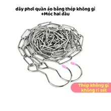 Dây xích inox phơi đồ đa năng, có móc khóa, dài từ 1m đến 6m