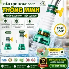 Đầu vòi lọc nước rửa bát tăng áp xoay 360 có thể kéo dài chống bắn nước tiện lợi dễ sử dụng