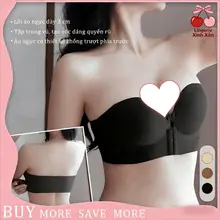 NAMICOMBO 1-3 Áo Ngực Không Dây Cài Trước Đệm Dày 3cm Siêu Nâng Ngực Bản To Che Mỡ Thừa Kèm Dây Vai
