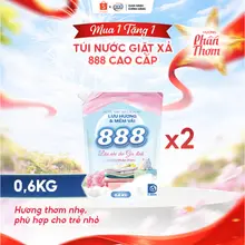 [Chỉ 24K/Túi] Combo 2 túi NƯỚC GIẶT XẢ 888 - Hương Phấn Thơm/ Hương Bali Paris/ Hương Nước Hoa Cao Cấp 0.6kg