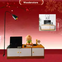 Kệ tủ gỗ đa năng phòng khách tivi bếp đầu giường decor đựng sách trưng bày chia ngăn kệ tủ gỗ treo tường thông minh