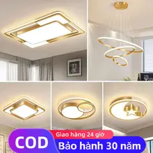 【COD】Đèn thả trần 3 màu đèn trần phòng khách vuông Đèn bầu trời đầy sao đèn led ốp trần
