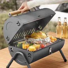 remoingay90 Bếp nướng than hoa 2 mặt chất liệu thép chịu nhiệt có chân phụ nhỏ gọn