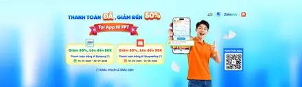 Giảm Đến 100K Khi Thanh Toán Qua App Hi FPT