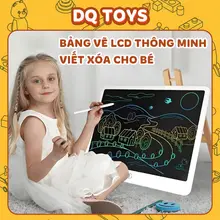 Bảng vẽ tự xóa điện tử, bảng viết vẽ thông minh cỡ lớn 16 inch màn hình LCD đa sắc đồ họa đẹp kèm bút dạy học DQ TOYS