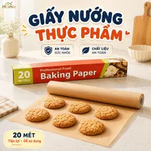 Cuộn 30M Giấy Nến Nướng Bánh HOMIE, Giấy Lót Nồi Chiên Không Dầu, Lò Nướng Chống Dính Chống Thấm Dầu