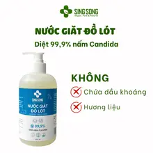 Nước giặt đồ lót SingSong Vegan, làm sạch vi khuẩn và nấm Candida,thành phần dầu dừa hữu cơ/ 500ML.e