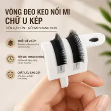 Vòng đeo keo nối mi hình chữ U gồm vòng đeo, nhẫn kẹp, nút keo tiện lợi trong thao tác làm nghề