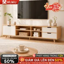 Kệ Tivi Gỗ MDF Cao Cấp Để Sàn Có Ngăn Kéo Phong Cách Bắc Âu Hiện Đại - Dài 120cm/140cm/160cm