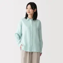 Áo Sơ Mi Cổ Thường Tay Dài Vải Linen MUJI