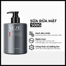 Sữa rửa mặt cho nam sạch dầu nhờn & ngừa mụn - trắng da kiểm soát dầu dưỡng ẩm và làm sạch sâu 500ml