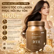 [HYAMIN CHÍNH HÃNG] Kem ủ tóc Hyamin Collagen DTH phục hồi tóc khô xơ hư tổn mềm mượt 1000ml, Dưỡng Mềm Mượt Bóng Khỏe