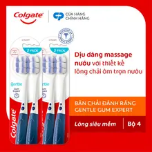 Bộ 4 Bàn chải Colgate Gentle Gum Expert lông dày siêu mềm, ôm sát nướu, giảm chảy máu nướu
