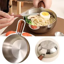 Nồi Inox Cầm Gỗ Mini 14cm – Nồi Nấu Mì, Luộc Trứng, Hâm Đồ Tiện Lợi, Dùng Được Bếp Gas & Bếp Từ