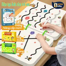 Tặng 8 BútĐồ Chơi Giáo Dục-Chủ Đề Và Bóc Dán Học Toán Cho Bé,Tập tô vẽ thông minh xóa được 96 trang