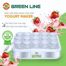 MÁY LÀM SỮA CHUA Greenline gồm 1 máy làm sữa chua + 12 hũ đựng sữa chua (2 loại nhựa và thuỷ tinh)