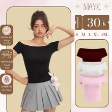 [SALE 8.8 GIẢM 30K] Áo Trễ Vai Nữ Ôm Body MAYE, Chất Borip Co Giãn 4 Chiều, Thoải Mái, Thoáng Mát