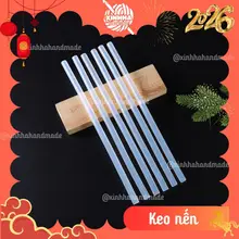 Keo Nến Silicon Trong Dính Chắc Chắn Làm Đồ Handmade, Keo Nến Đa Năng 0.7x25cm