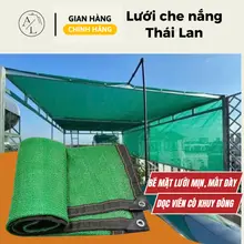 Lưới che nắng Thái Lan màu xanh khổ 3M, 4M 5M có móc treo, may viền khoen sẵn - Tặng kèm móc A02