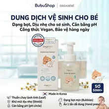 Dung dịch bọt rửa mông và vệ sinh vùng kín ORGABEBE Hàn Quốc cho bé từ sơ sinh 300ml dạng bọt, khử mùi hiệu quả