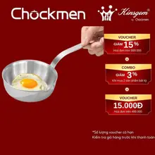 Chảo Quánh KINSGEM By CHOCKMEN Inox 18/10 Cao Cấp Size 12Cm Chảo Rán Chiên Trứng Nấu Nước Sốt Nấu Đồ Ăn Dặm