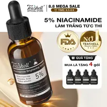 【MUA LÀ TẶNG 4 SẢN PHẨM 】Teashell SERUM LÀM SÁNG 5% Niacinamide + Arbutin 30ml Skin Formula Serum-SpotsBrighte, Giảm Vết Thâm Toner serum cải thiện lỗ chân lông mờ thâm mụn