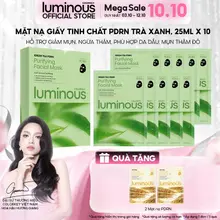 Mặt nạ giấy PDRN Trà xanh| Colorkey Luminous| Phù hợp da dầu, hỗn hợp thiên dầu |Làm dịu da, giảm mẩn đỏ| 1 hộp 10 Miếng
