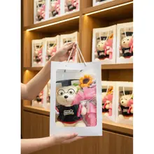 [Hoả tốc] Set quà tốt nghiệp có gấu bông và hoa hướng dương kẽm nhung TẶNG KÈM THIỆP VÀ ĐÈN