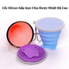 (Nhiều loại) Cốc Silicon Gấp Gọn Chịu Được Nhiệt Độ Cao Tiện lợi du lịch