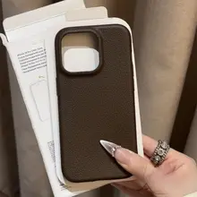 Tương thích với iPhone 17 16 15 14 13 12 11 Pro Max X Xr Xs Max 7 8 Plus SE2 Ốp điện thoại da mềm màu trơn đơn giản Mà