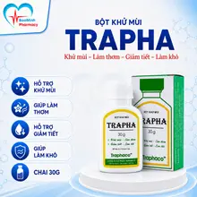 Mỹ phẩm Bột Khử Mùi Trapha Traphaco Khử Mùi Hôi Chân, Hôi Nách Và Giảm Tiết Mồ Hôi - Hộp 30g