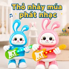 Đồ Chơi Thỏ Nhảy Múa Phát Nhạc Robot Đồ Chơi Đánh Đàn Guitar Vịt Đồ Chơi Cho Bé Vui Nhộn Có Đèn-Đồ Chơi Cho Bé PUKAPI