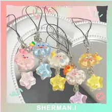 【sherman.i】Dây chuyền điện thoại di động mặt dây chuyền hình  dễ thương đám Ba lô quyến rũ