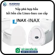 Nắp Bồn Cầu thay thế INAX chính hãng KASHAI cao cấp cho bồn cầu C117 C306 AC909 AC1017 AC900 AC918