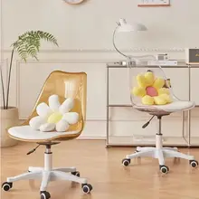 Ghế tựa lưng acrylic cao có bánh xe Ghế Xoay Acrylic Trang Điểm