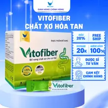 Chất Xơ Hòa Tan Vitofiber Hộp 30 Gói Hỗ Trợ Tiêu Hóa, Giảm Táo Bón Nhuận Tràng, Bổ Sung Chất Xơ