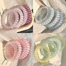 🍥jellycuty🍥Set 4 Dây Buộc Tóc Thời Trang Quốc Cho Nữ Đơn Giản Dây Điện Thoại Dopamine