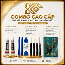 Combo Sửa Chữa Điện Thoại Keo B-7000 + Tua Vít 9 Món + Kính Cường Lực.