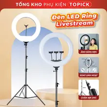 Đèn Livestream Size 26 33 36 45cm Hỗ Trợ Chụp Ảnh Make Up Trang Điểm Quay Tiktok, Bán Hàng