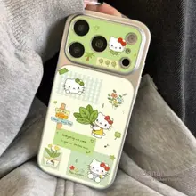 Ốp điện thoại da mèo may mắn hoạt hình dễ thương cho iPhone 17 16 15 14 13 12 11 Pro Max X Xr Xs Max