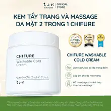Tẩy trang, Kem tẩy trang Chifure Washable Cold Cream 300G không cần nhũ hóa 2 in 1, tẩy trang, cấp ẩm
