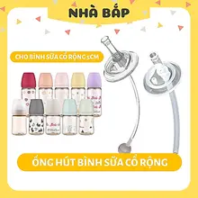 Ống tập hút bình sữa MOY cổ rộng 5cm, tập hút cho bé, giúp bé ti bình mọi tư thế - Nhà Bắp Store